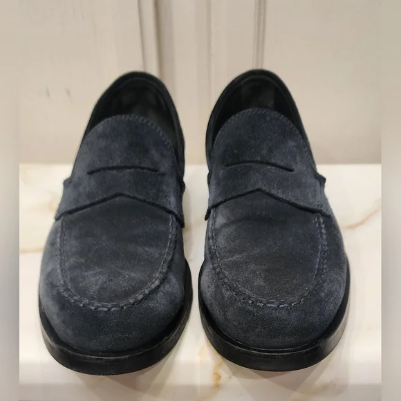 Tods Navy Blue Suede Loafers Men's size 8 - Picture 3 of 7